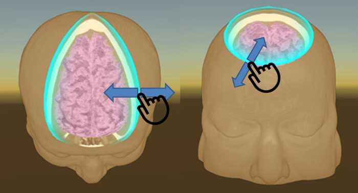 Figure 3.Touch interaction method of smart surrogate widgets. Wedge type (left) and iris type widget (right).